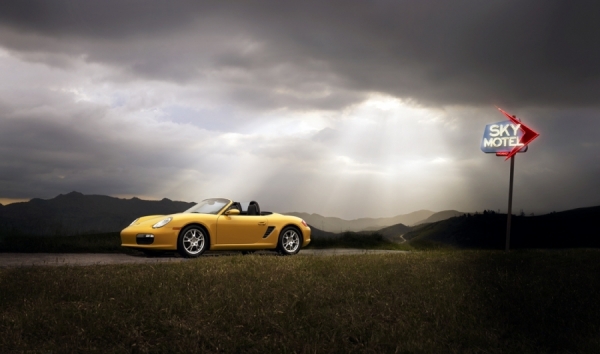 Photograph Simon Stock Porsche Truck Stop on One Eyeland